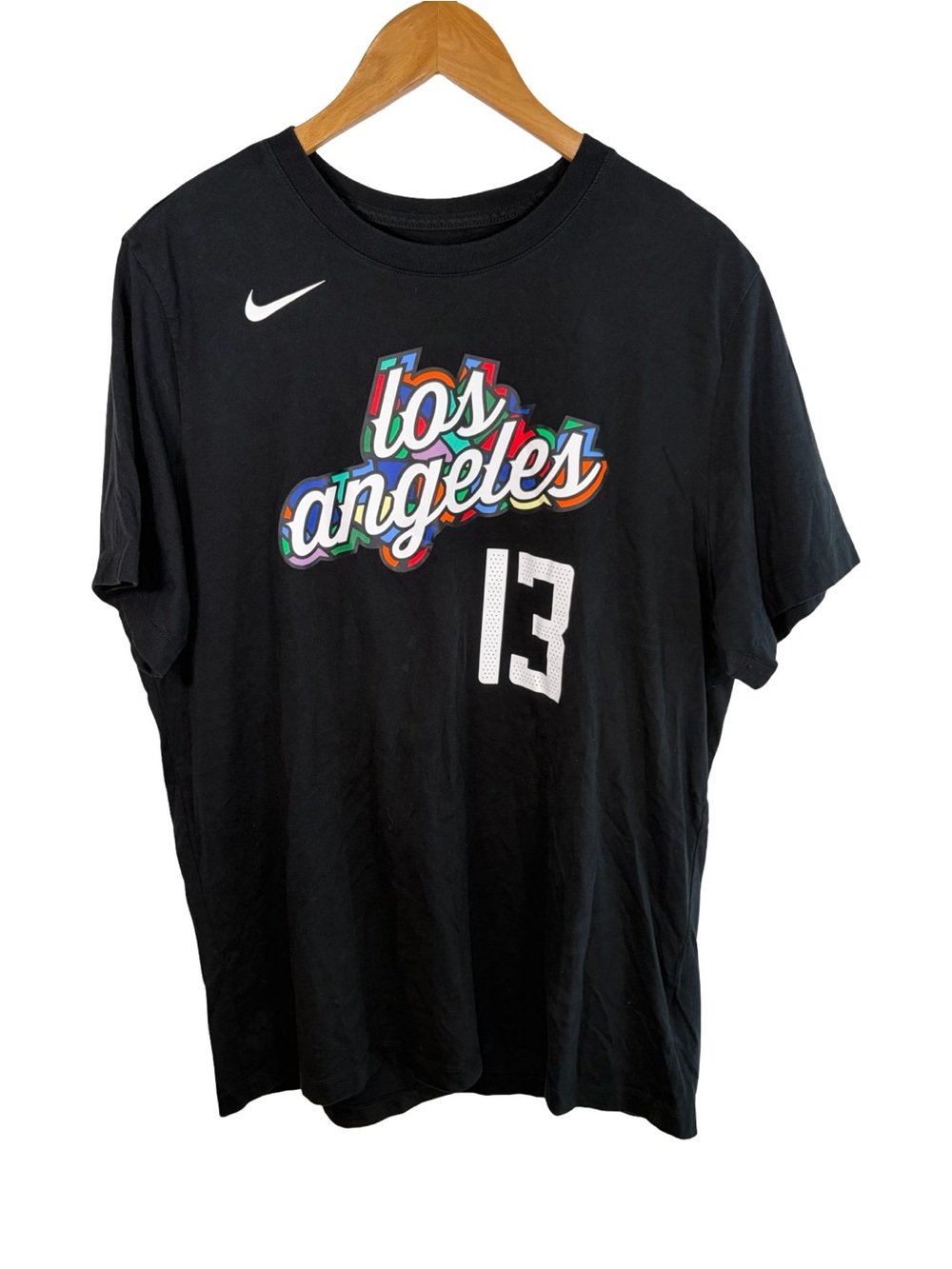 Nike Los Angeles Paul George  #13 Black Graphic T-Shirt XL 012T